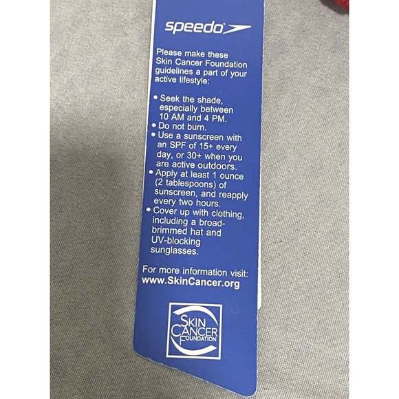 NWT Speedo Girls One Piece Swimsuit Blue Red Beach Size 5 - Picture 5 of 9